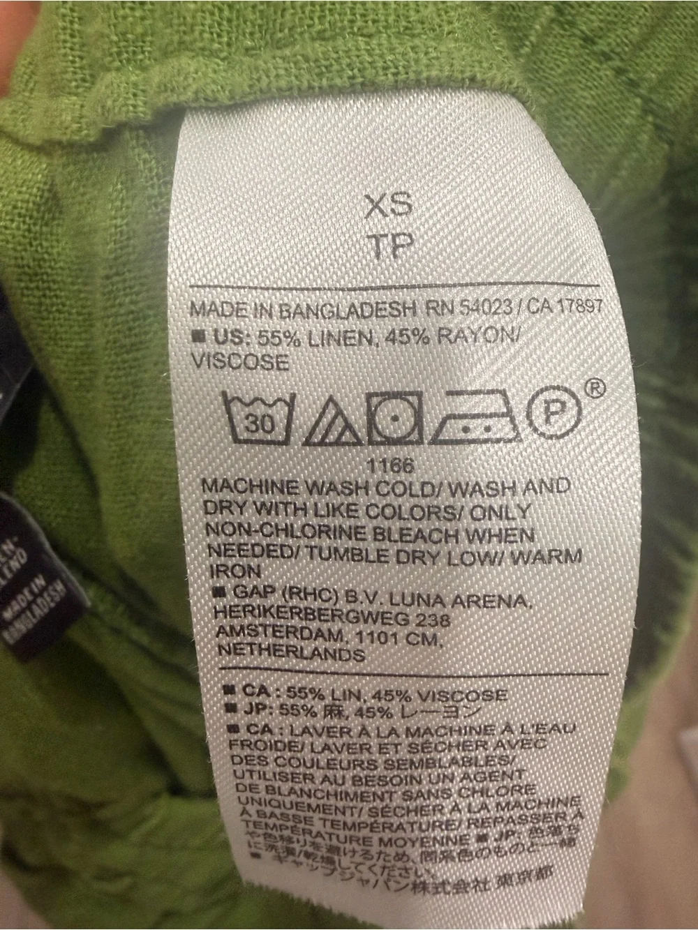 Banana Republic Apple green Drawstring Linen Pants